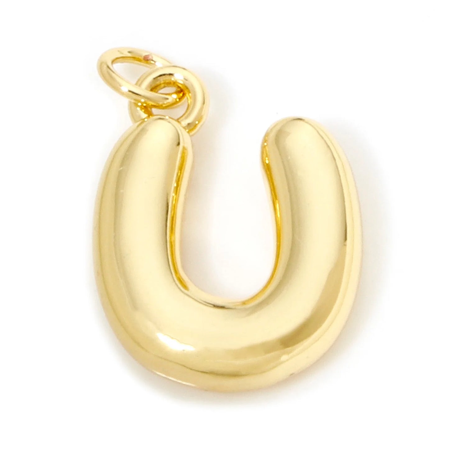 1Pcs English Letter Brass Charms 18K Real Gold Plated Capital Alphabet Initial A-Z Pendant Personalized Jewelry Making Findin