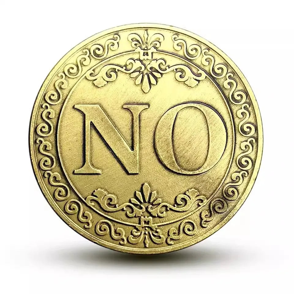 YES NO Decision Coins Magic Coin Collections Good Luck Vintage Antique Bronze Wish Lucky Coin US Coins Commemorative Gold Coi