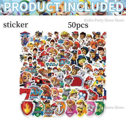 PAW Patrol Birthday Party Decor Tableware Tablecloth Plates Cup Balloons Baby Shower PAW Patrol Party Supplies Kids Favors Gi