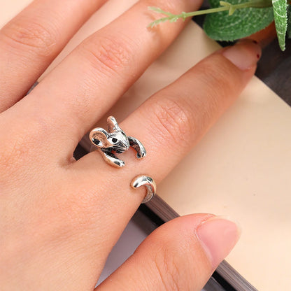 1 Creative Vintage Rat Adjustable Alloy Ring - Simple and Cute Hypoallergenic and Eco-Friendly Decorative Accessories Gifts