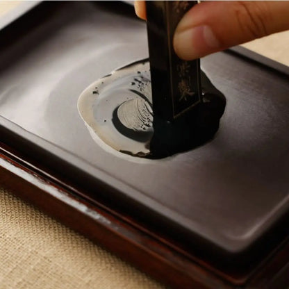 Chinese Calligraphy Ink Stone Handmade Ink Block Ink Stick for Chinese Japanese Calligraphy and Painting (Black)