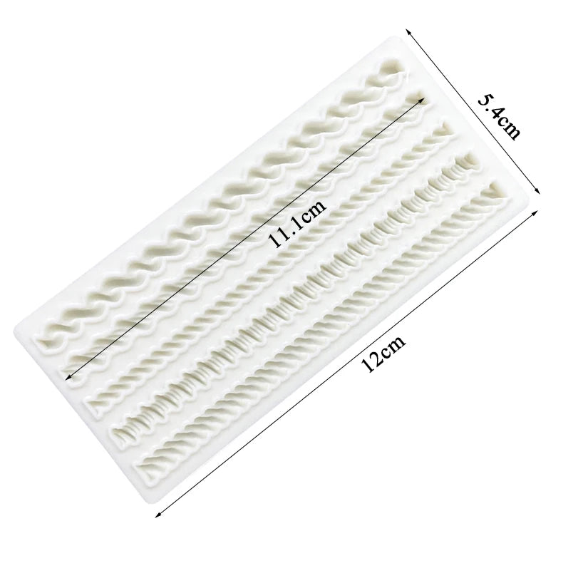 Five Ropes Silicone Sugarcraft Mold Resin Tools Cupcake Baking Mould Fondant Cake Decorating Tools
