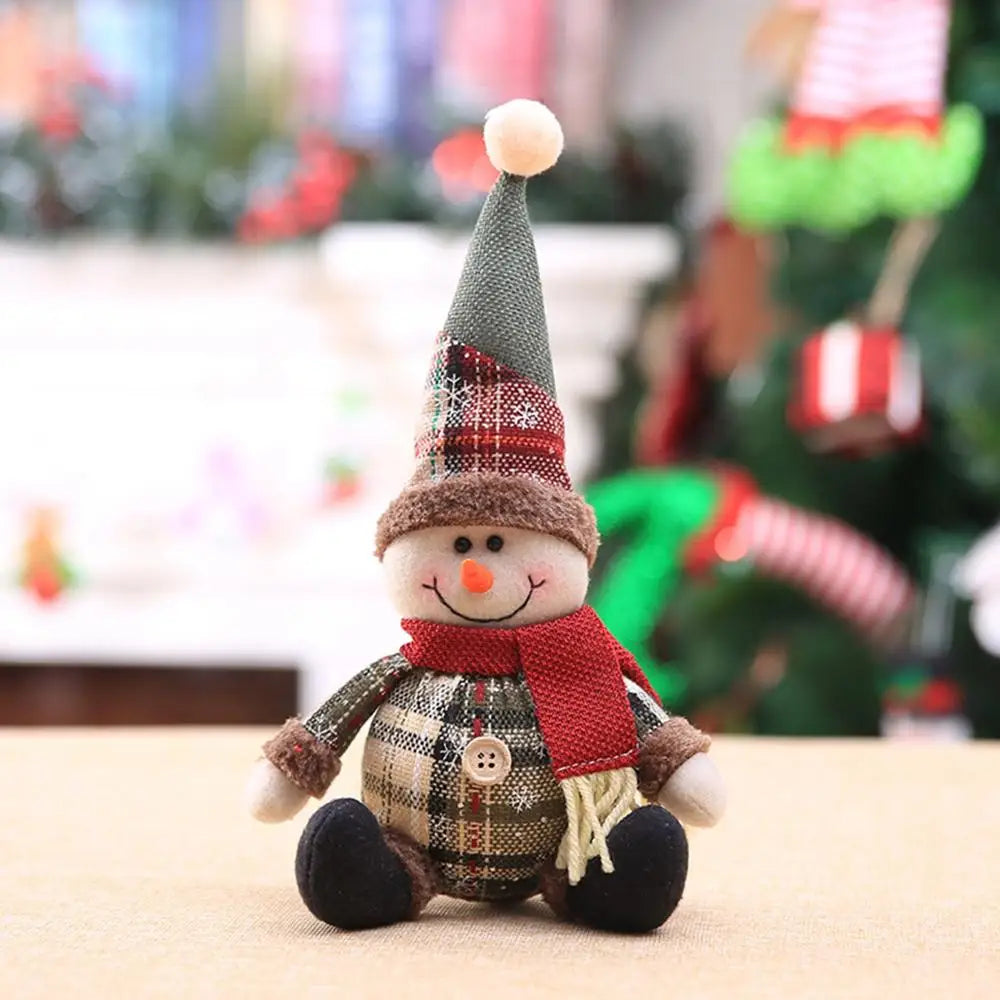 Snowman Doll Merry Chirstmas Decor for Home Table 2023 Elk Doll Christmas Ornaments Santa Claus Navidad Gift Happy New Year 2