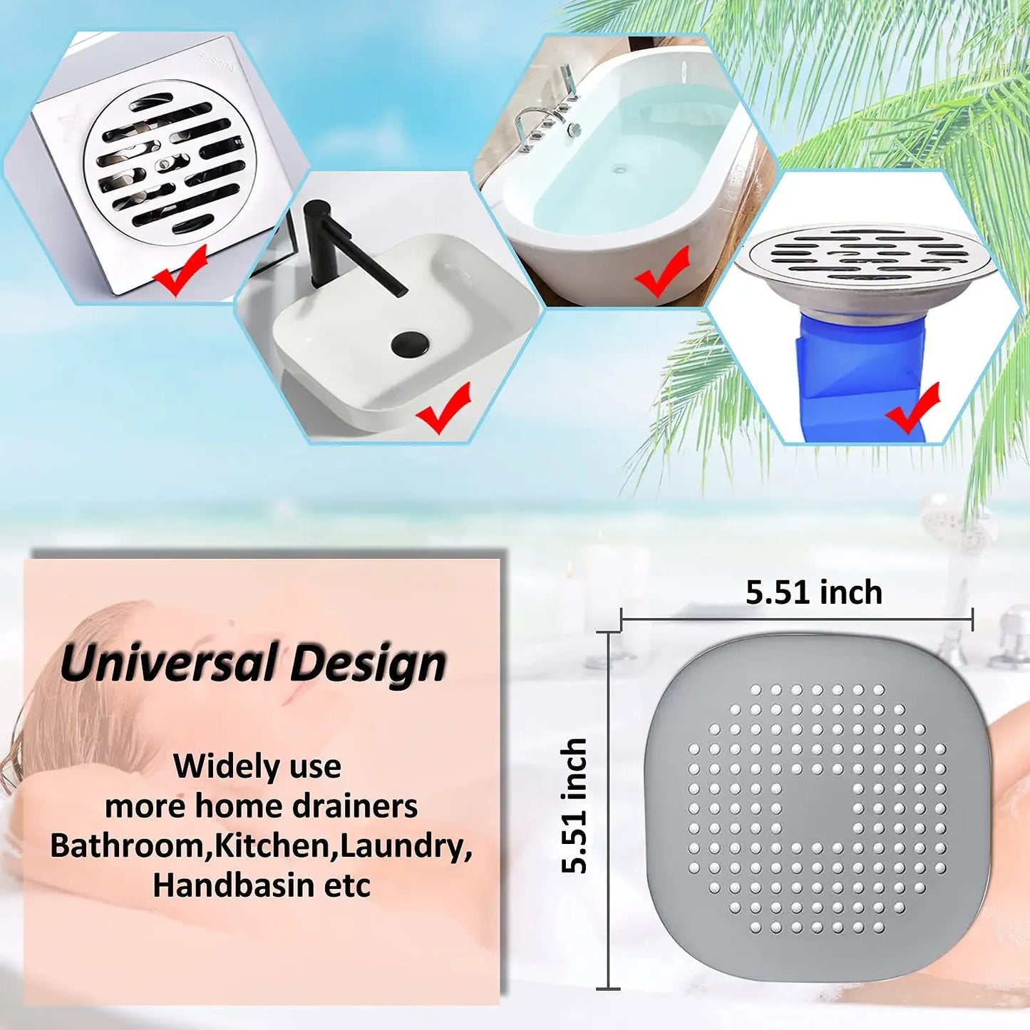 Plug Stopper Kitchen Sewer Silicone Bathroom Floor Bathtub WaterFilter Home Accessories shower drain hair catcher sink strain