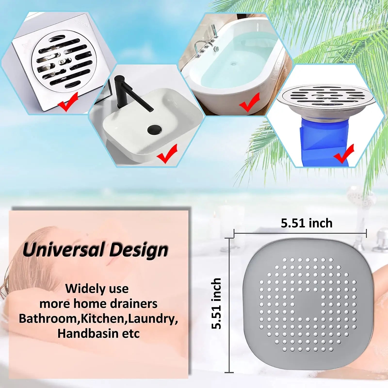 Plug Stopper Kitchen Sewer Silicone Bathroom Floor Bathtub WaterFilter Home Accessories shower drain hair catcher sink strain