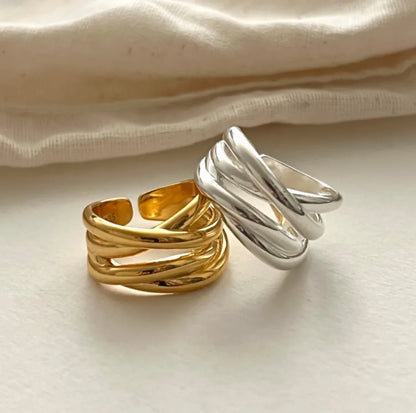 925 Sterling Silver Rings for Women Couple Minimalist Handmade Simple Wide Open Ring Prevent Allergy Jewelry Party Wedding Gi
