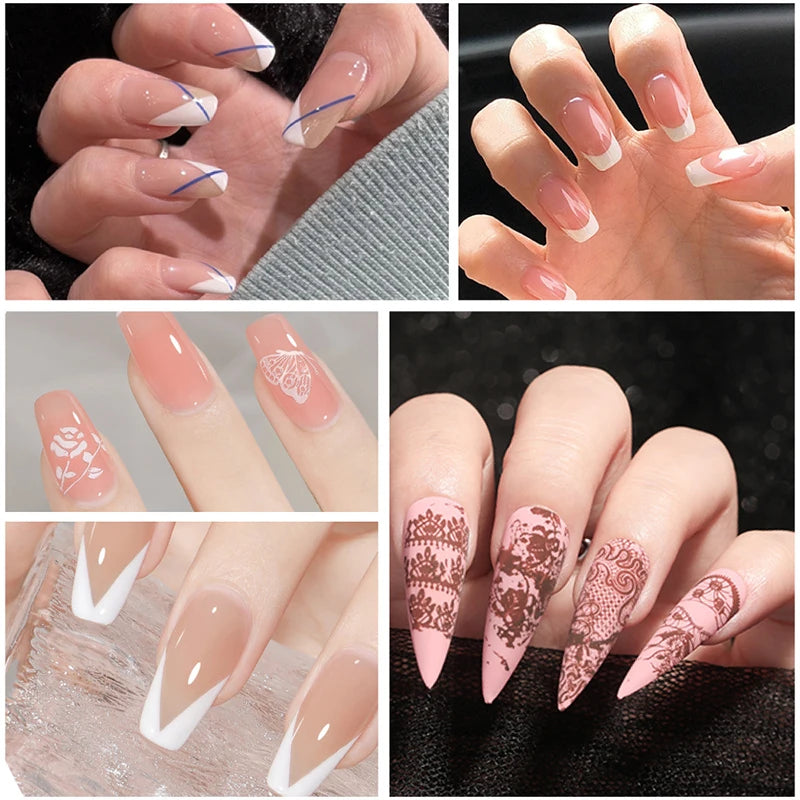 Nail Stamping Plates Pure Clear Jelly Nails Art Stamper Scraper Set Print Silicone Marshmallow Design Manicure Accessories To