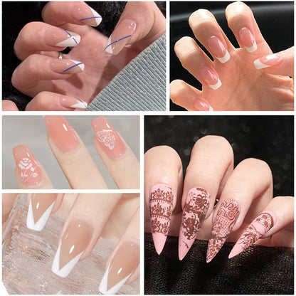 Nail Stamping Plates Pure Clear Jelly Nails Art Stamper Scraper Set Print Silicone Marshmallow Design Manicure Accessories To