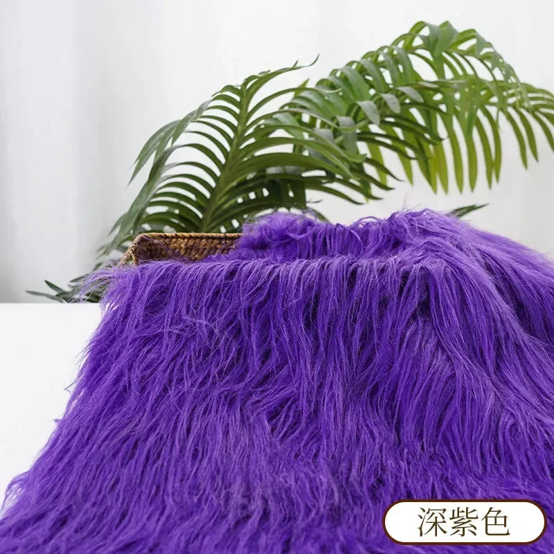 25x45cm 9cmPile Faux Fur Fabric For Sewing Doll Toy Beard Hair DIY Patchwork Material Accessories Home Decoration Cosplay Fab