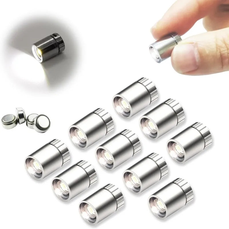 10 pcs Miniature Led Lights Muti-Color Changing Tiny Light for Hand Craft or DIY Dollhouse Balloons Party Decoration - Cold W