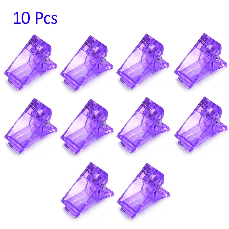 Acrylic Nail Clip Transparent Gel Quick Building Nail Tips Clips Fingernail Extension UV Clamps Manicuring Art Builder Tools 