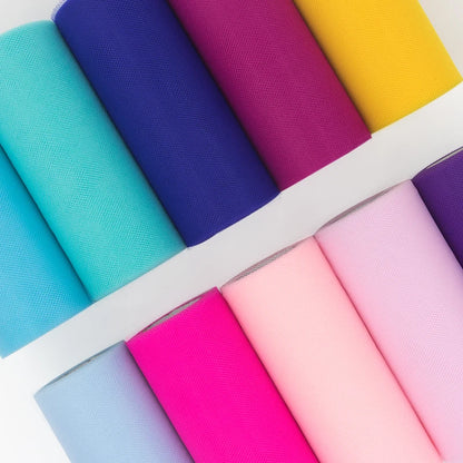 Tulle Roll Spool 25 Yards 15cm White Organza Roll Red Blue Tulle Organza Fabric Tutu Skirt Girl Baby Shower Decor Party Suppl