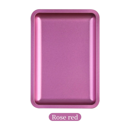 1PC Square Stainless Steel Cosmetic Storage Tray Nail Art Manicure Plate Tweezers Clippers Pens Container False Nails Dish To