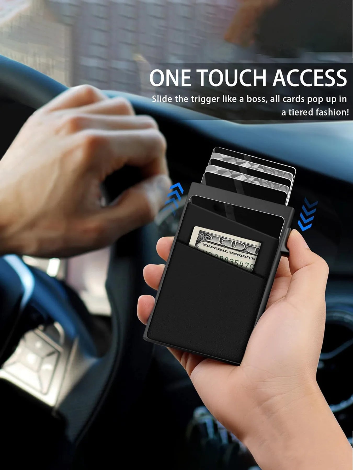 Anti-theft Cards Protectors Card Holder Minimalist Smart Wallet RFID Protection Aluminum Metal Box Cardholder Case Porte Cart