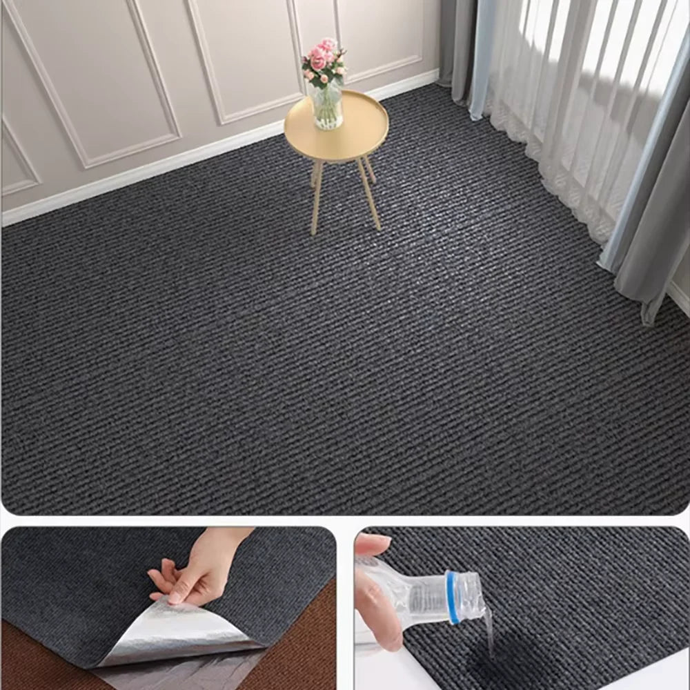 Self-adhesive Carpet Living Room Kitchen Rugs for Bedroom Water Uptake Home Decor Solid Color Bathroom Staircase Rug Decorati
