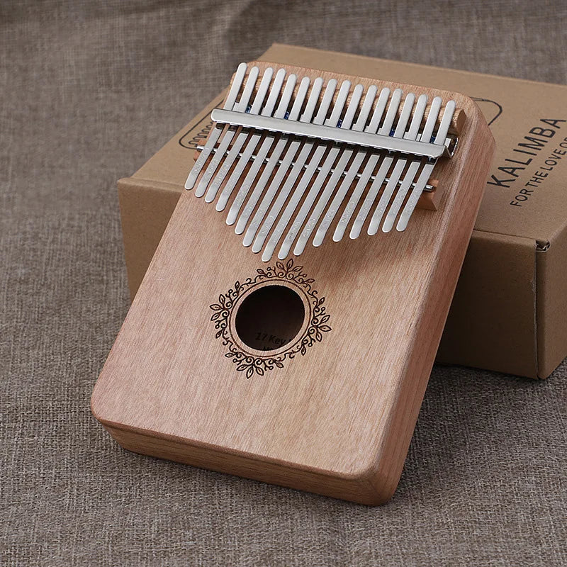 21 Key Mahogany Kalimba 17 key Thumb Piano Portable Finger Piano for Beginner Mbira Gifts for Adults/Kids - 17 keys original