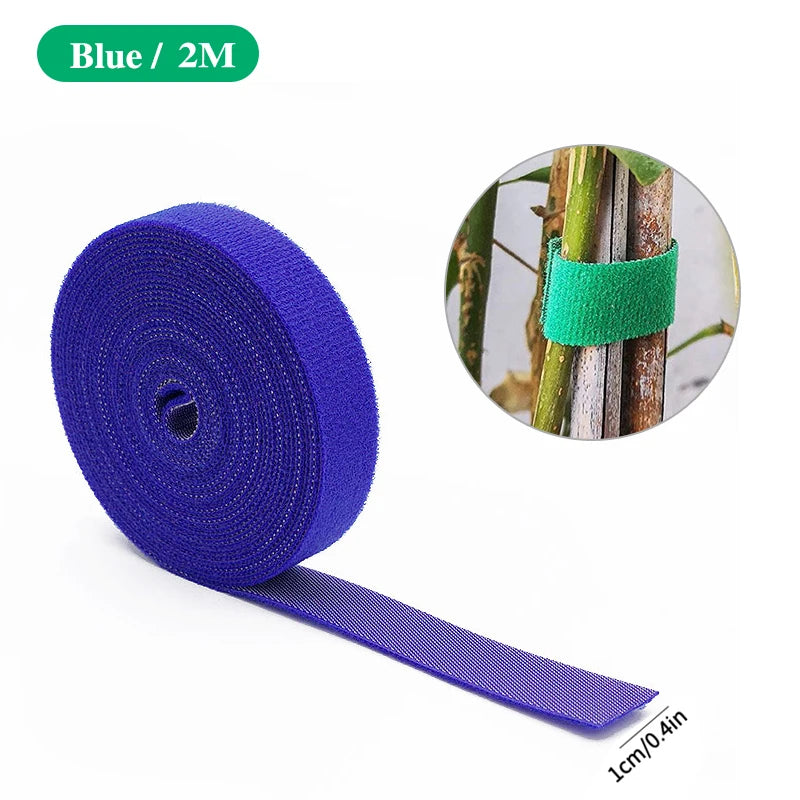 3 Rolls Green Garden Twine Plant Ties Nylon Plant Bandage Garden Hook Loop Bamboo Cane Wrap Support Garden Accessories - Blue