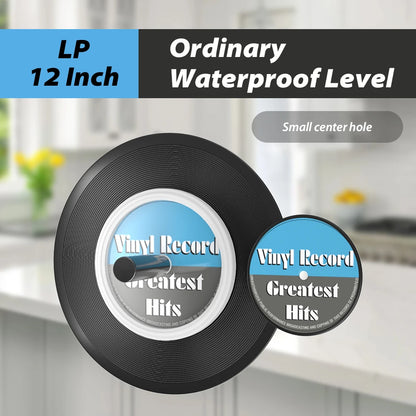 LP Vinyl Record Cleaner Clamp Vinyl Record Label Saver Protector Waterproof Clean Tool With Handle Use For 7-12 Inch EPs LPs