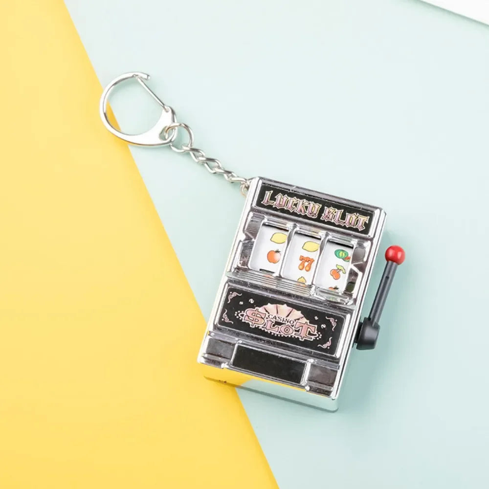 Simple Fashion Trend Keychain Toy Fruit Machine Slot Machine Keychain Personalized Creative Car Pendant Key Ring GiftAccessor