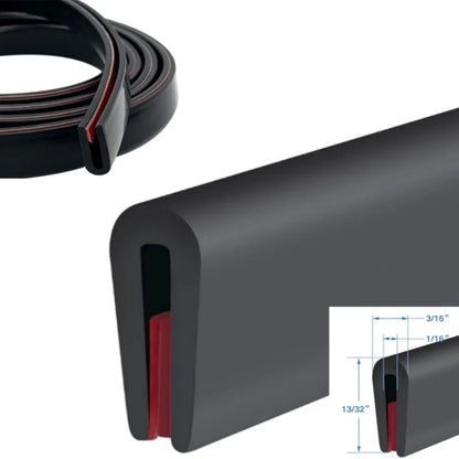 300cm Car Door Edge Protector Strip Trim U-Shape Rubber Guard Seal Anti Oil Seal Edge Shield Encloser Car-Styling
