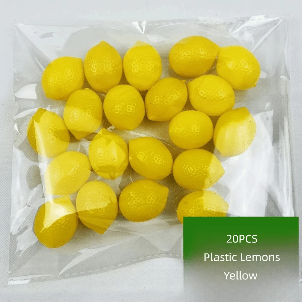 20PCS Multicolor Simulation Fruits Vegetables Plastic Room Decoration Food Model Photography Props DIY Fake Cherry Lemon Pato