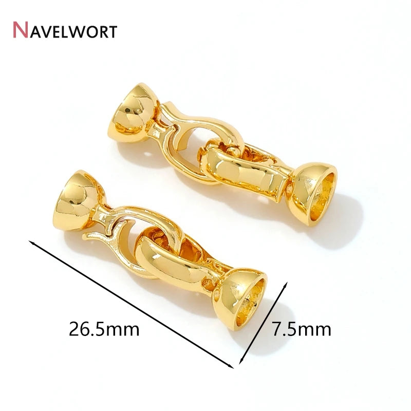18K Gold Plated Brass Metal Connector Clasps For Jewelry Making,Locks For Bracelet,Pearl Necklace Clasps,Jewelry Accessories