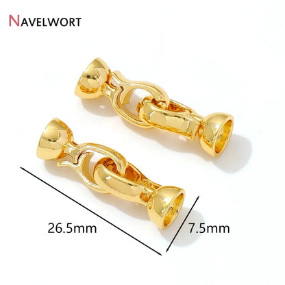 18K Gold Plated Brass Metal Connector Clasps For Jewelry Making,Locks For Bracelet,Pearl Necklace Clasps,Jewelry Accessories