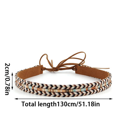Hat Accessories Ethnic Style Hat Decorative Ribbon Rope DIY Cowboy Hat Lace-up Headband Men's Women's Hat Bands Fashion Decor