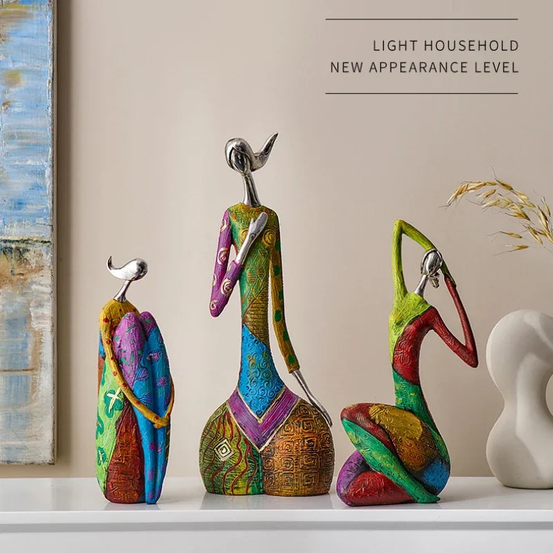 Abstract Character Ornaments Home Living Room TV Cabinet Decoration Office Art Yoga Decoration Statue Sculptures