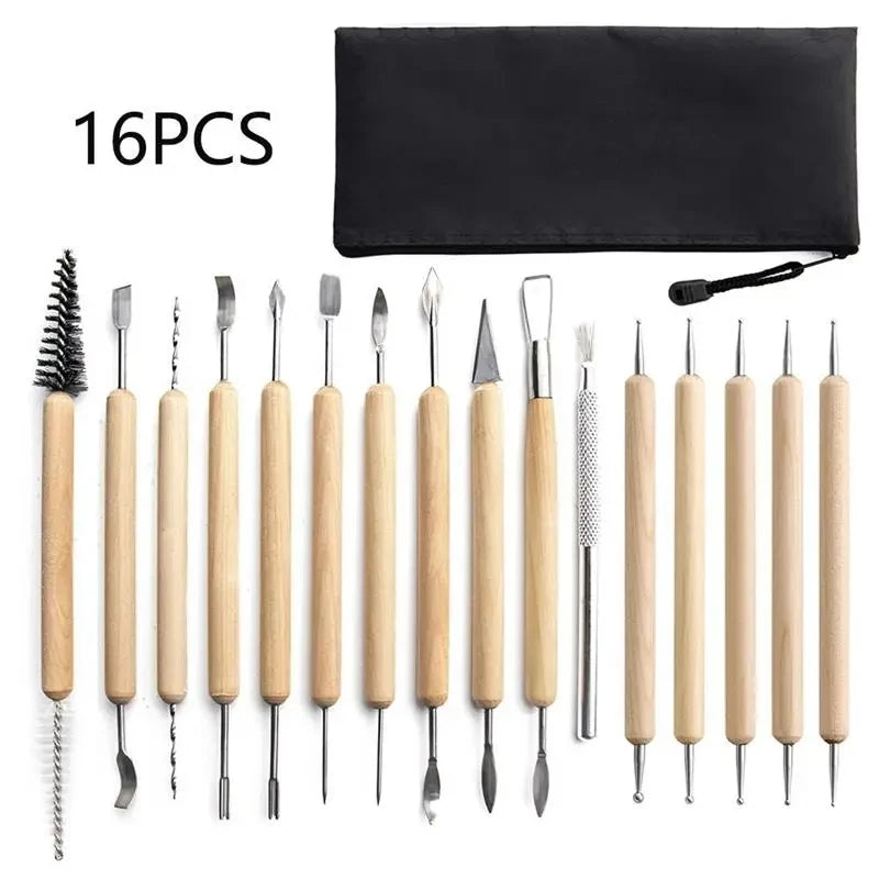 Pottery Clay Sculpting Tools Kit 8-61 Pcs/Set, Ceramic Wax Clays Carving Tools for Art Craft Pottery Sculpting Modeling Tool 