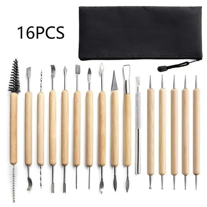 Pottery Clay Sculpting Tools Kit 8-61 Pcs/Set, Ceramic Wax Clays Carving Tools for Art Craft Pottery Sculpting Modeling Tool 