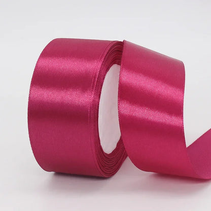 25yards/Roll 40mm Satin Ribbons Crafts Bow DIY Gift Wrap Wine Red Orange Yellow Green Blue Purple Black Gray Gold White Ribbo
