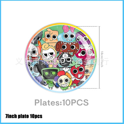 Dandys World Theme Birthday Party Decoration Disposable Tableware Dandy Balloon Napkin Backdrop For Baby Shower Kid Gift Supp