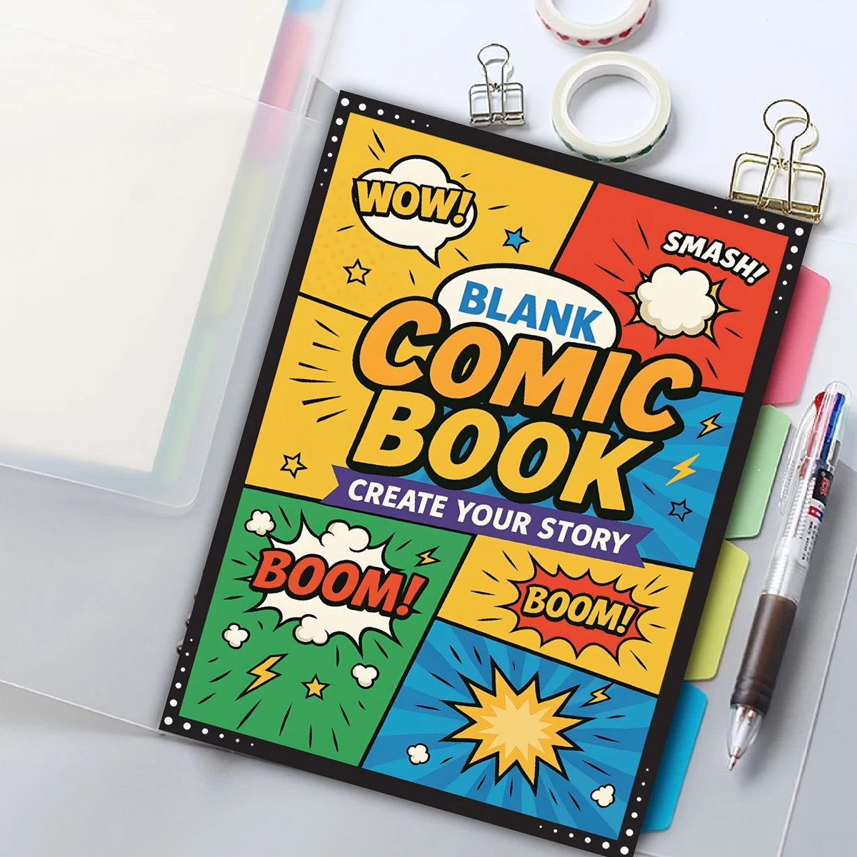 30 Sheet Manga Sketchbook Blank Comic DIY Drawing Book Multiple Template Speech Bubbles Graphic Novel Creation Drawing Book T