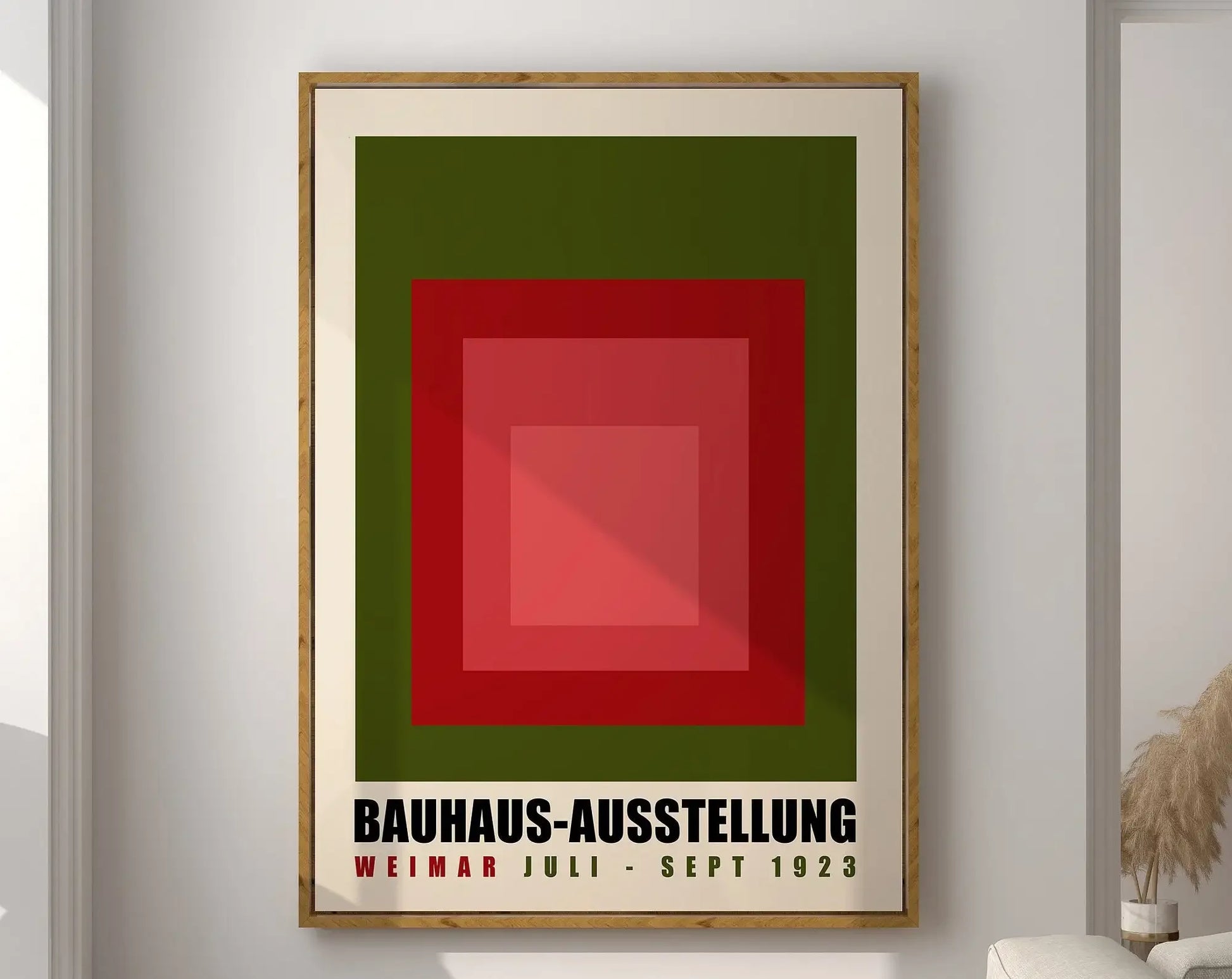 Mid Century Bauhaus Geometric Canvas Prints Poster Retro Abstract Wall Art Painting Pics for Modern Living Room Home Decorati
