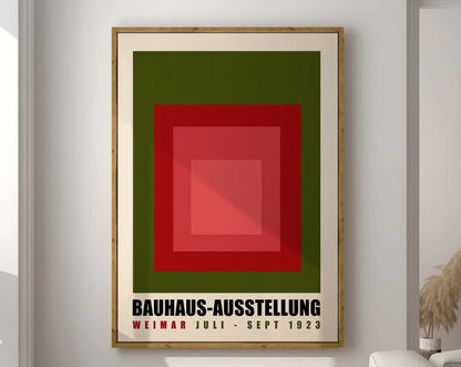 Mid Century Bauhaus Geometric Canvas Prints Poster Retro Abstract Wall Art Painting Pics for Modern Living Room Home Decorati