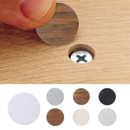 54pcs/Sheet Self Adhesive Furniture Screw Cover Stickers PVC Round Stickers For Wood home Craft Desk Cabinet Decorative Decal