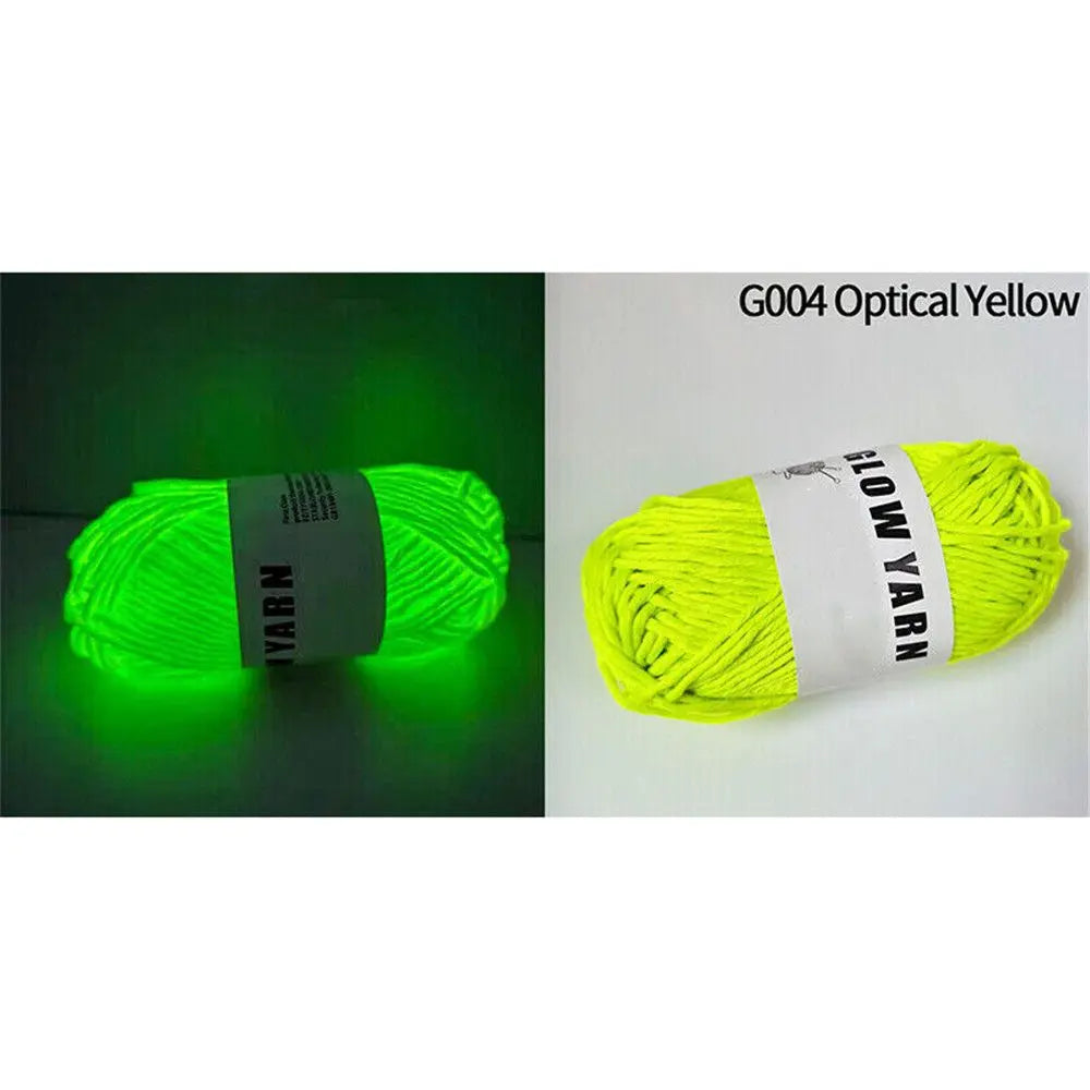 Novel Functional Yarn Glow in the Dark Polyester Luminous Chunky Yarn - G004