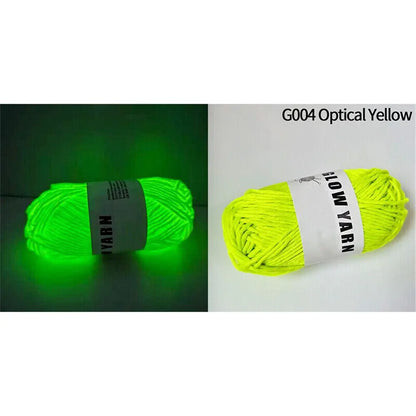 Novel Functional Yarn Glow in the Dark Polyester Luminous Chunky Yarn
