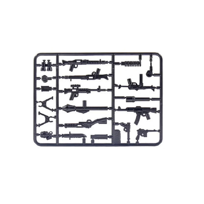 Military MG-34 Machine Gun Army WW2 Mini Action Figure Accessories Pack MOC Parts Building Block Bricks Toy - Gold