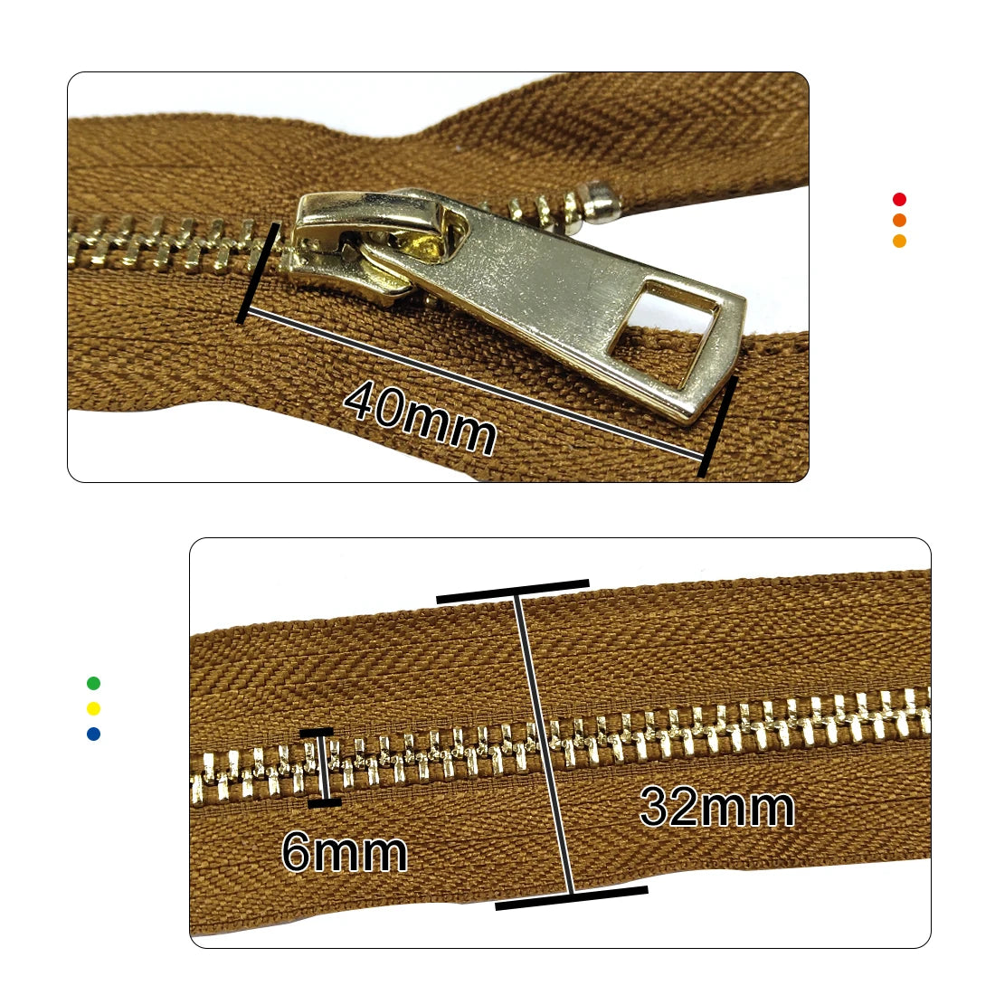 20/30/40/50/60/70/80cm 5# Colorful Open-End Auto Lock Metal Zipper DIY Handcraft For Clothing Pocket Garment Shoes