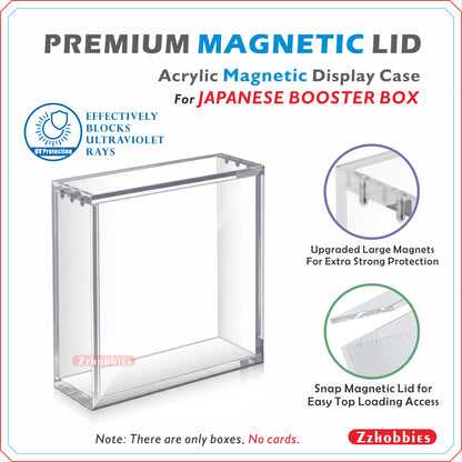 Acrylic Magnetic Display Case for Japanese Booster Box 5mm Clear Display Cases for Collectibles