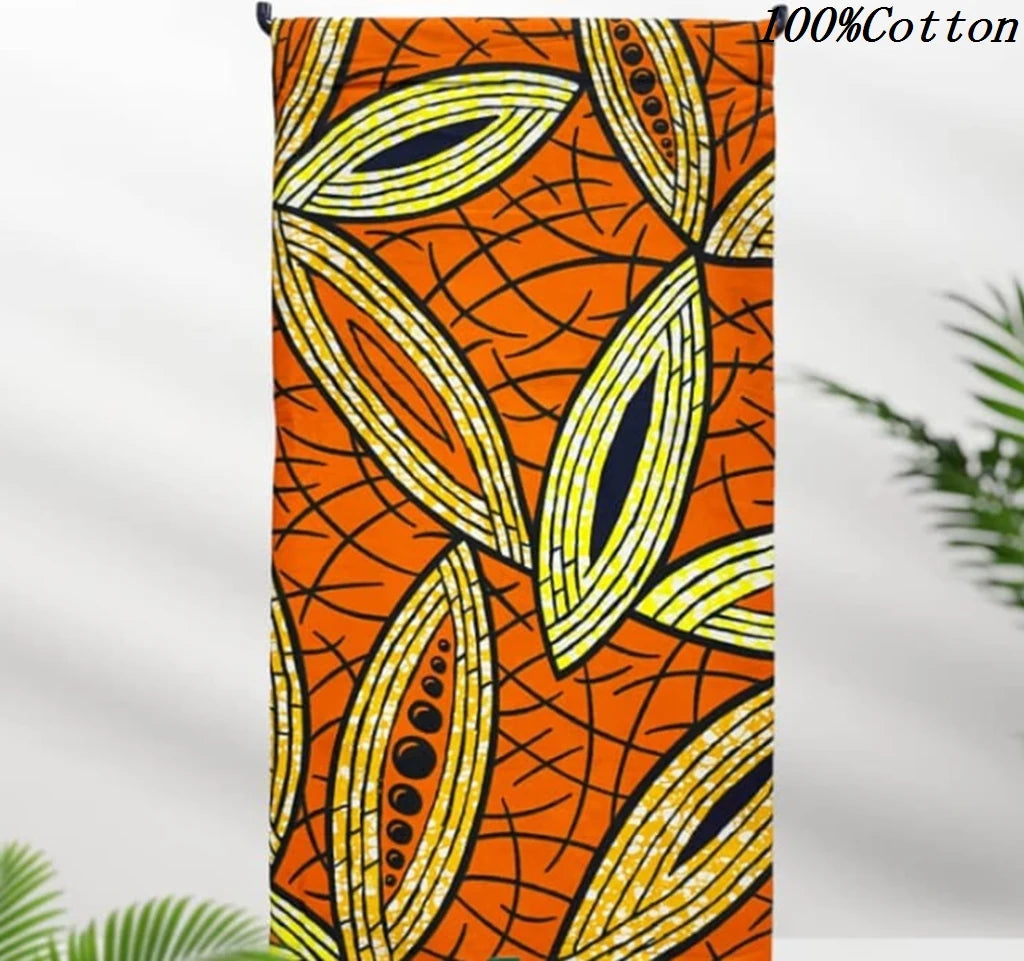 New African Ankara Batik Fabric Super Real Wax African Cotton Material Prints Wax Tissu For Sew 6yards