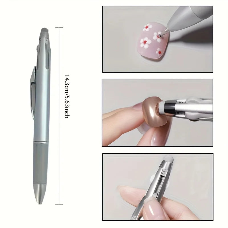 Nail Dotting Pen Nail Art Dotting Tools in Ballpoint Pen Design Nail Art Tip Dot Paint Manicure Kit for Dot Drawing Home Salo