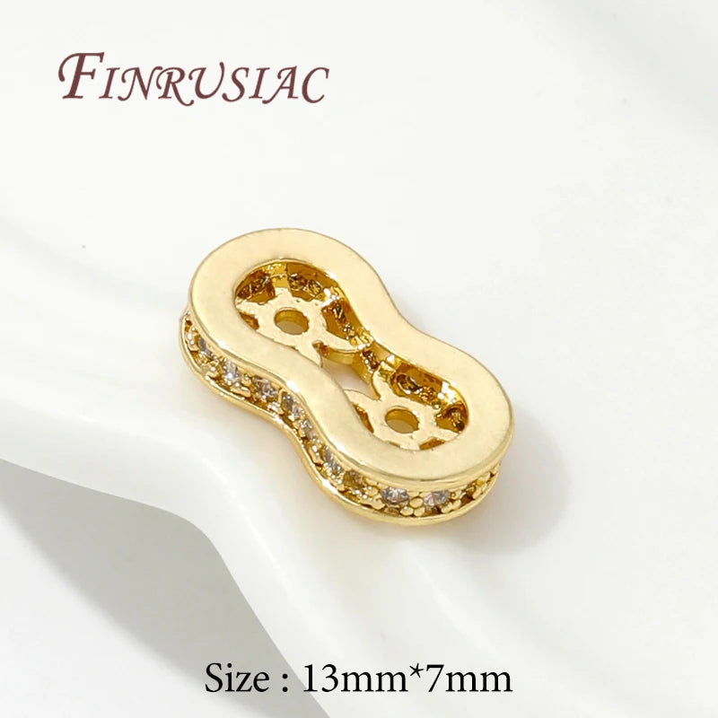 18K Gold Plated Spacer Bar Separators,For Bracelets Accessories DIY Jewelry Making Supplies,Bead Separators,Necklace Findings