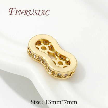 18K Gold Plated Spacer Bar Separators,For Bracelets Accessories DIY Jewelry Making Supplies,Bead Separators,Necklace Findings