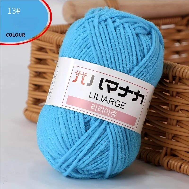 DIY Baby Milk Sweet Soft Cotton Knitting Wool Yarn Thick Fiber Velvet Yarn Hand Knitting Wool Crochet Yarn for DIY Sweater