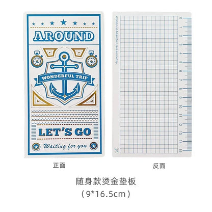 Multifunctional Traveler's Notebook Writing Mat with Grid Ruler Planner Journal TN Diary Writing Board PP Stationery Supplies
