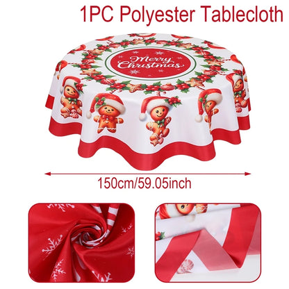 Disposable Christmas Tablecloth Merry Christmas Decors for Home 2024 Table Cover Xmas Ornament Navidad Natal New Year Gift 20