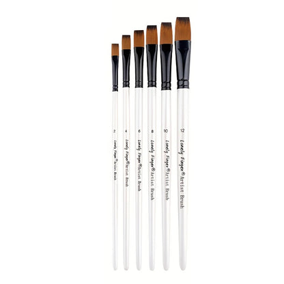 6pcs Artist Paint Brushes Set Artist Paintbrushes For Acrylic Oil Watercolor Acrylic Painting For Body Face Rock Canvas - 6pc